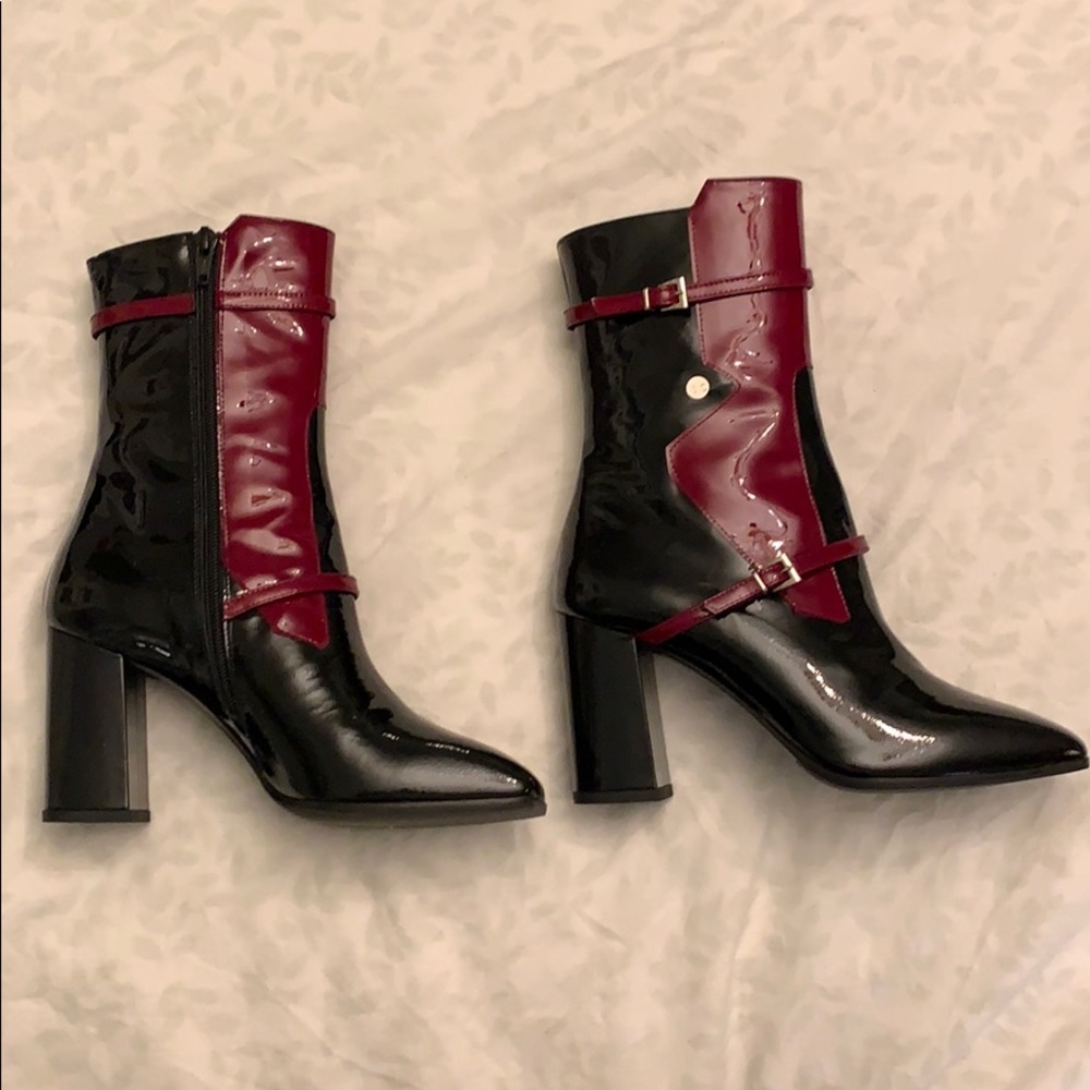 NWOT Italian Patent Leather Boots